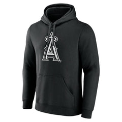Los Angeles Angels Monochrome Personalized Name & Number Pullover Hoodie - Black - MLB Lifestyle