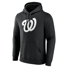 Washington Nationals Monochrome Personalized Name & Number Pullover Hoodie - Black - MLB Lifestyle