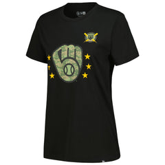 Milwaukee Brewers New Era Women's Armed Forces Day T-Shirt - Black - New Era Discount