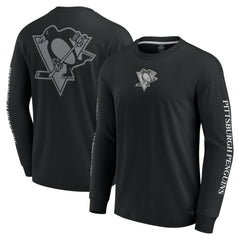 Pittsburgh Penguins Fanatics Elements Strive Long Sleeve T-Shirt - Black - NHL 201058845