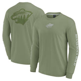 Minnesota Wild Fanatics Elements Strive Long Sleeve T-Shirt - Olive - NHL 201058846