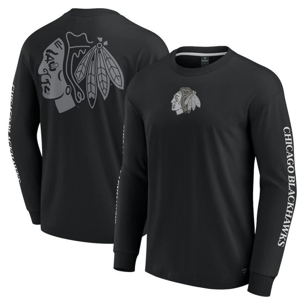 Chicago Blackhawks Fanatics Elements Strive Long Sleeve T-Shirt - Black - NHL 201058872