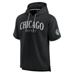 Chicago Blackhawks Fanatics Elements Ready Short Sleeve Pullover Hoodie - Black - NHL 201058900