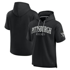 Pittsburgh Penguins Fanatics Elements Ready Short Sleeve Pullover Hoodie - Black - NHL 201058926