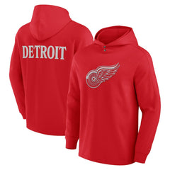 Detroit Red Wings Fanatics Elements Blaze Tri-Blend Long Sleeve Hoodie T-Shirt - Red - NHL 201058996