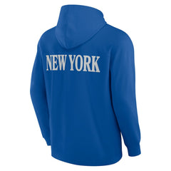 New York Rangers Fanatics Elements Blaze Tri-Blend Long Sleeve Hoodie T-Shirt - Blue - NHL 201058997
