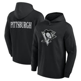 Pittsburgh Penguins Fanatics Elements Blaze Tri-Blend Long Sleeve Hoodie T-Shirt - Black - NHL 201059006