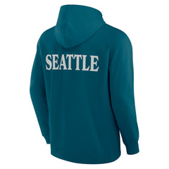 Seattle Kraken Fanatics Elements Blaze Tri-Blend Long Sleeve Hoodie T-Shirt - Teal - NHL 201059012