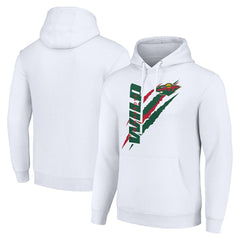 Minnesota Wild Starter Color Scratch Fleece Pullover Hoodie - White - NHL 201059187