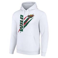 Minnesota Wild Starter Color Scratch Fleece Pullover Hoodie - White - NHL 201059187