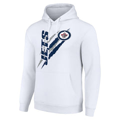 Winnipeg Jets Starter Color Scratch Fleece Pullover Hoodie - White - NHL 201059194