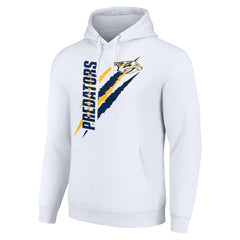 Nashville Predators Starter Color Scratch Fleece Pullover Hoodie - White - NHL 201059195