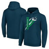 Vancouver Canucks Starter Color Scratch Fleece Pullover Hoodie - Blue - NHL 201059196
