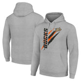 Anaheim Ducks Starter Color Scratch Fleece Pullover Hoodie - Heather Gray - NHL 201059198