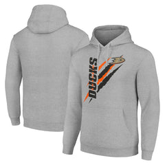 Anaheim Ducks Starter Color Scratch Fleece Pullover Hoodie - Heather Gray - NHL 201059198