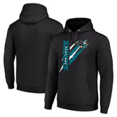 San Jose Sharks Starter Color Scratch Fleece Pullover Hoodie - Black - NHL 201059216