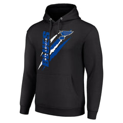 St. Louis Blues Starter Color Scratch Fleece Pullover Hoodie - Black - NHL 201059223