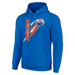Edmonton Oilers Starter Color Scratch Fleece Pullover Hoodie - Royal - NHL 201059260