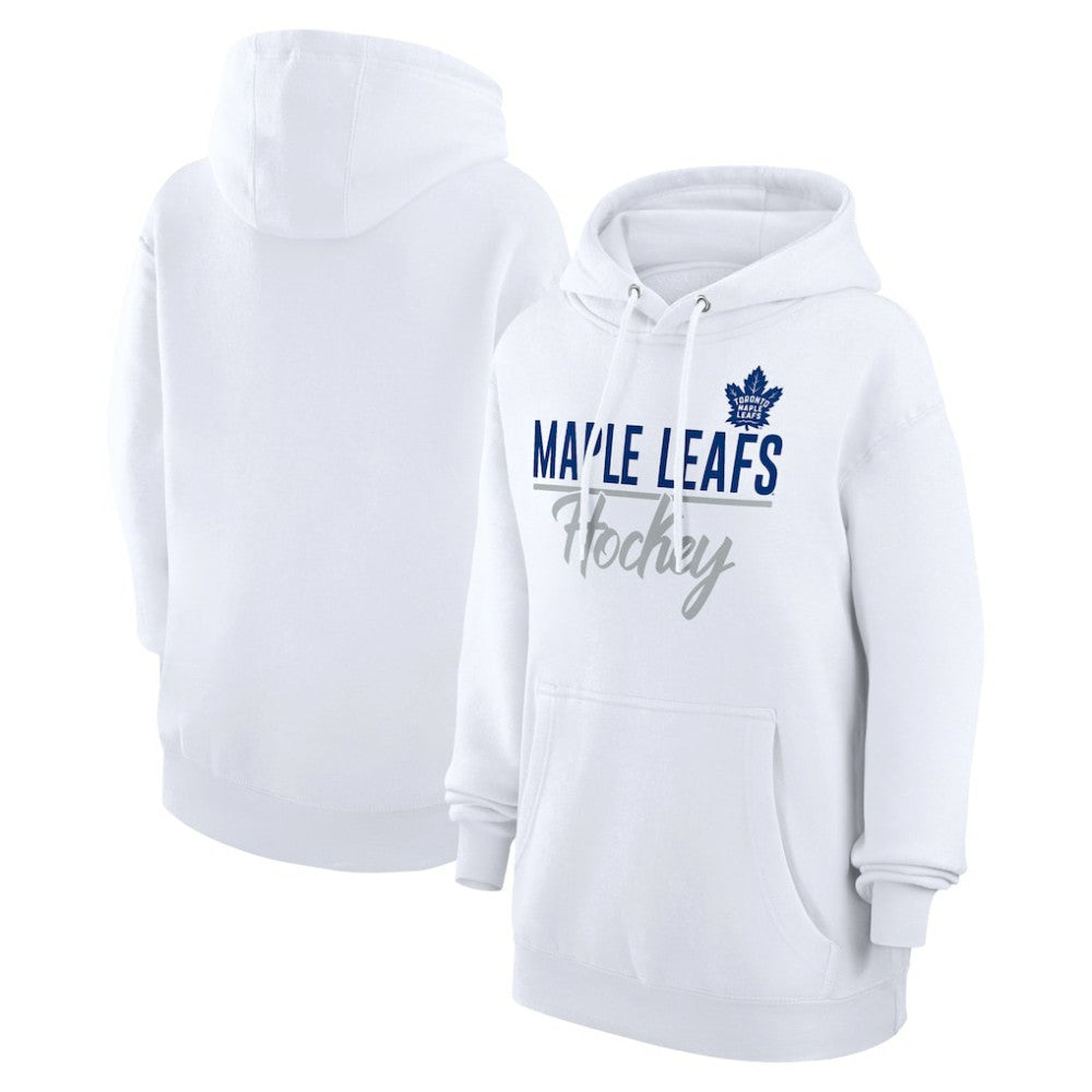 Toronto Maple Leafs G-III 4Her by Carl Banks Women's Team Fleece Pullover Hoodie - White - NHL 201059295