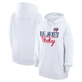 Columbus Blue Jackets G-III 4Her by Carl Banks Women's Team Fleece Pullover Hoodie - White - NHL 201059301