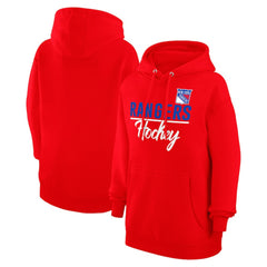 New York Rangers G-III 4Her by Carl Banks Women's Team Fleece Pullover Hoodie - Red - NHL 201059302