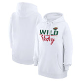 Minnesota Wild G-III 4Her by Carl Banks Women's Team Fleece Pullover Hoodie - White - NHL 201059315