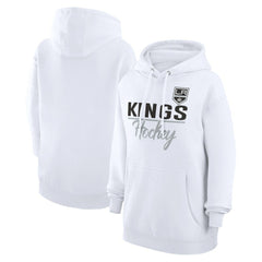 Los Angeles Kings G-III 4Her by Carl Banks Women's Team Fleece Pullover Hoodie - White - NHL 201059316