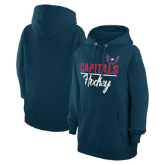 Washington Capitals G-III 4Her by Carl Banks Women's Team Fleece Pullover Hoodie - Navy - NHL 201059323