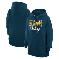 Nashville Predators G-III 4Her by Carl Banks Women's Team Fleece Pullover Hoodie - Navy - NHL 201059326