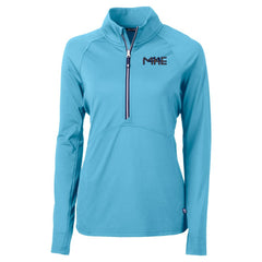 Milwaukee Brewers Cutter & Buck Women's City Connect Adapt Eco Knit Recycled Half-Zip Pullover Top - Powder Blue - MLB Lifestyle