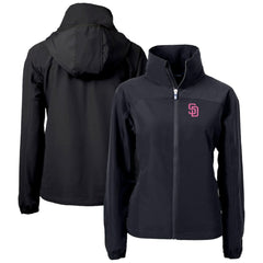 San Diego Padres Cutter & Buck Women's City Connect Charter Eco Recycled Full-Zip Jacket - Black - MLB Discount