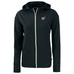 Washington Nationals Cutter & Buck Women's City Connect Daybreak Eco Recycled Full-Zip Hoodie - Black - MLB Sale