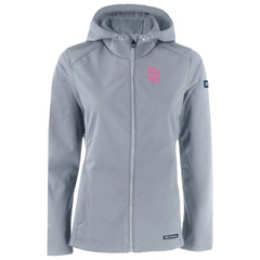 San Diego Padres Cutter & Buck Women's City Connect Evoke Eco Softshell Recycled Full-Zip Hoodie Jacket - Gray - MLB Online