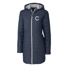 Chicago Cubs Cutter & Buck Women's City Connect Rainier PrimaLoft Eco Insulated Hooded Long Coat - Anthracite - MLB Online