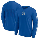 Philadelphia 76ers Elements Strive Long Sleeve T-Shirt Royal | Fanatics Lifestyle