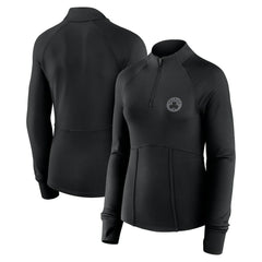 Boston Celtics Women's Elements Match Raglan Quarter-Zip Top Black | Fanatics for sale