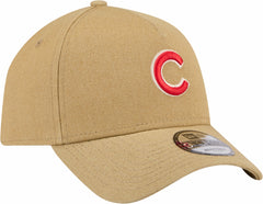 Chicago Cubs New Era Logo Essentials 9FORTY A-Frame Adjustable Hat - Khaki - New Era on Sale