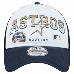 Houston Astros New Era Retro Wordmark 9FORTY A-Frame Trucker Adjustable Hat - White - New Era Online