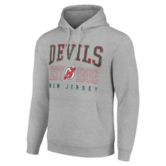 New Jersey Devils Starter Retro Graphic Pullover Hoodie - Heather Gray - NHL 201066218