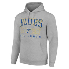 St. Louis Blues Starter Retro Graphic Pullover Hoodie - Heather Gray - NHL 201066224