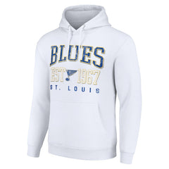 St. Louis Blues Starter Retro Graphic Pullover Hoodie - White - NHL 201066255