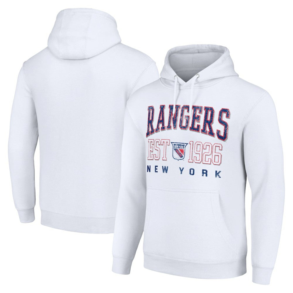New York Rangers Starter Retro Graphic Pullover Hoodie - White - NHL 201066273