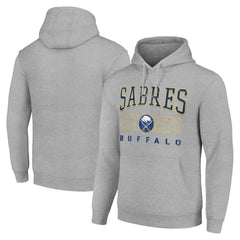 Buffalo Sabres Starter Retro Graphic Pullover Hoodie - Heather Gray - NHL 201066275