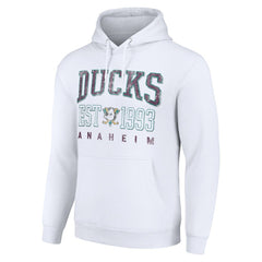 Anaheim Ducks Starter Retro Graphic Pullover Hoodie - White - NHL 201066281
