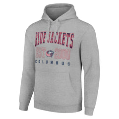 Columbus Blue Jackets Starter Graphic Pullover Hoodie - Heather Gray - NHL 201066283