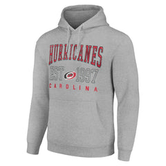 Carolina Hurricanes Starter Graphic Pullover Hoodie - Heather Gray - NHL 201066307