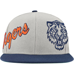 Detroit Tigers Mitchell & Ness Knock Out Panel Snapback Hat - Gray - Mitchell & Ness Online