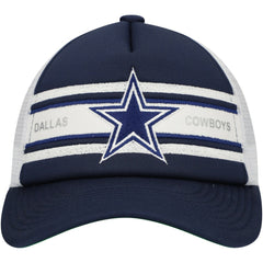 Mitchell & Ness Dallas Cowboys Youth Stripe Trucker Adjustable Hat Navy