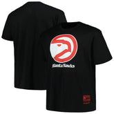 Atlanta Hawks Big & Tall Hardwood Classics Vintage Logo T-Shirt Black | Mitchell & Ness