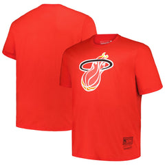 Miami Heat Big & Tall Hardwood Classics Vintage Logo T-Shirt Red | Mitchell & Ness discount